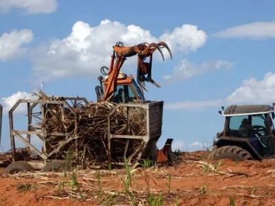 Agricultura — Colheita Forragem Palha Maquina Acoplada